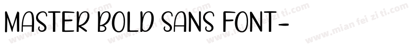 Master Bold Sans Font字体转换